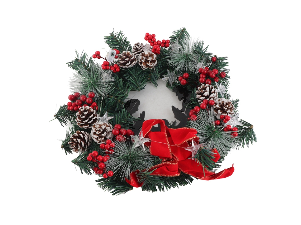 Guirlanda de Natal com Cerejas 40x40cm S/MARCA