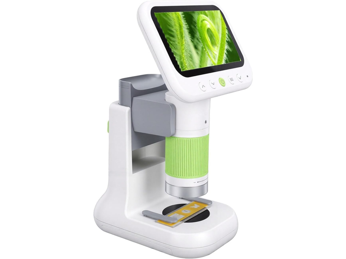 Microscópio Portátil 2 Em 1 Com Zoom De 500x E Ecrã Lcd De 4,3''