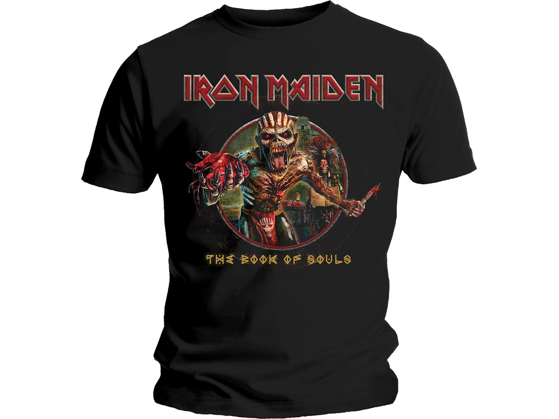 T-Shirt ROCK OFF Iron Maiden - Book Of Souls Preto (Tamanho: L)