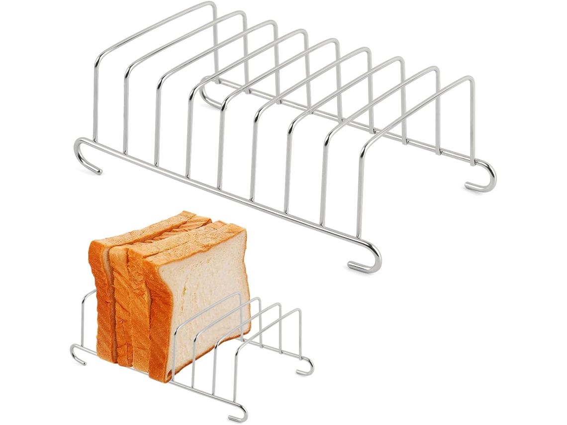 Suporte Para Pão Em Aço Inoxidável, Acessório Para Fritadeira A Ar, Suporte Retangular Para Panquecas E Pão(prateado, Tamanho: 15, 5 X 9 Cm)