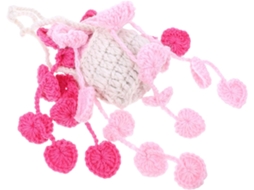 Pingente De Lã Rosa Para Pendurar