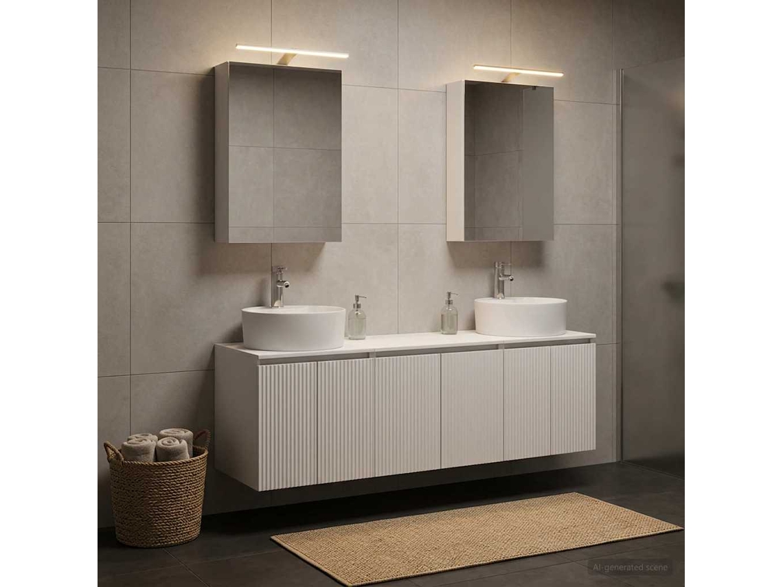 Vidaxl Conjunto De Armários Para Banheiro 5 Unid. Branco