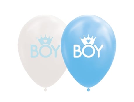Balões WEFIESTA Bebé Azul/Branco 30 Cm