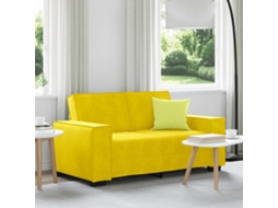 Sofá De 2 Lugares | Sofá Da Sala | Sofá De Relaxamento Veludo 120 Cm Amarelo Wsd598027 Lovely Home