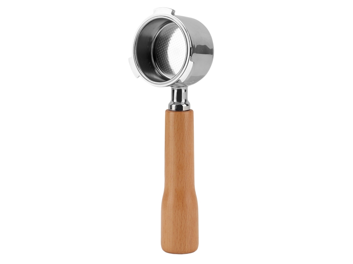 Portafilter Laxiscreed De Aço Inox 51mm Com Três Patilhas, Sem Fundo, Para Máquinas Delonghi