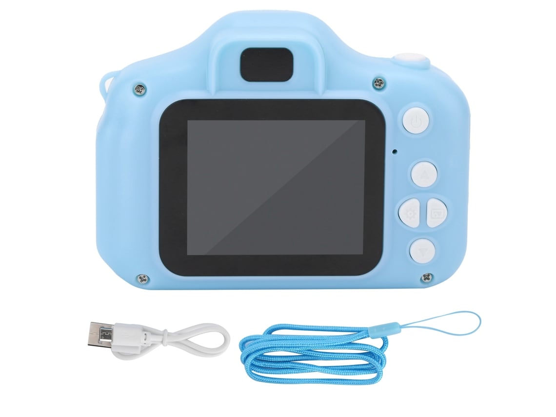 Câmera Digital Infantil Multifuncional X2 Com Cartão De Memória De 32 Gb, Azul, Presente Brilvibera