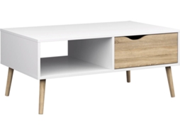 Mesa TVILUM Delta 75384 49Ak (Branco - Tampo: Madeira - Pernas: Madeira - 43.3x98.7x60.2cm)
