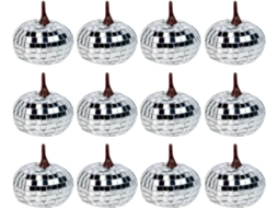 Conjunto De 12 Abóboras Artificiais Para Decoração De Outono Com Tema Disco |