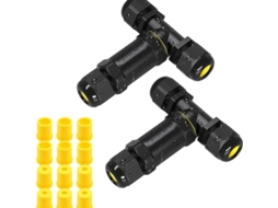 Conector De Cabo Com Tomada Conexão À Prova D'água Ip68, Tomada De Conexão 3 Polos
