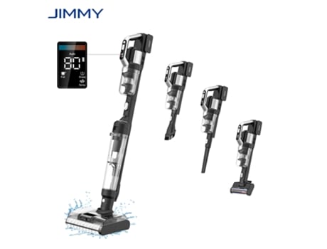 Aspirador e Lavadora Sem Fio JIMMY Pw11 Pro 4Em1 460W Limpeza Dupla Rolos de Escova Duplos Ar Quente Secagem Rápida 180 Design Plano