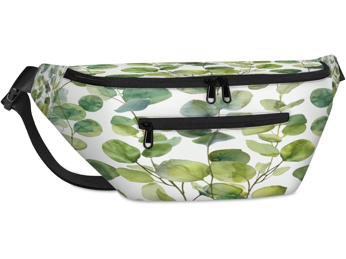 Bolsa de Ombro Unissex Tropicallife com Estampa Folha Eucalipto 38 X 25 9 19 Cm Impermeável Design Pa