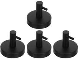 Conjunto De 4 Ganchos Aço Inoxidável Com Ventosa, Sem Necessidade De Furar, Para Pendurar Toalhas No Banheiro Ou Na