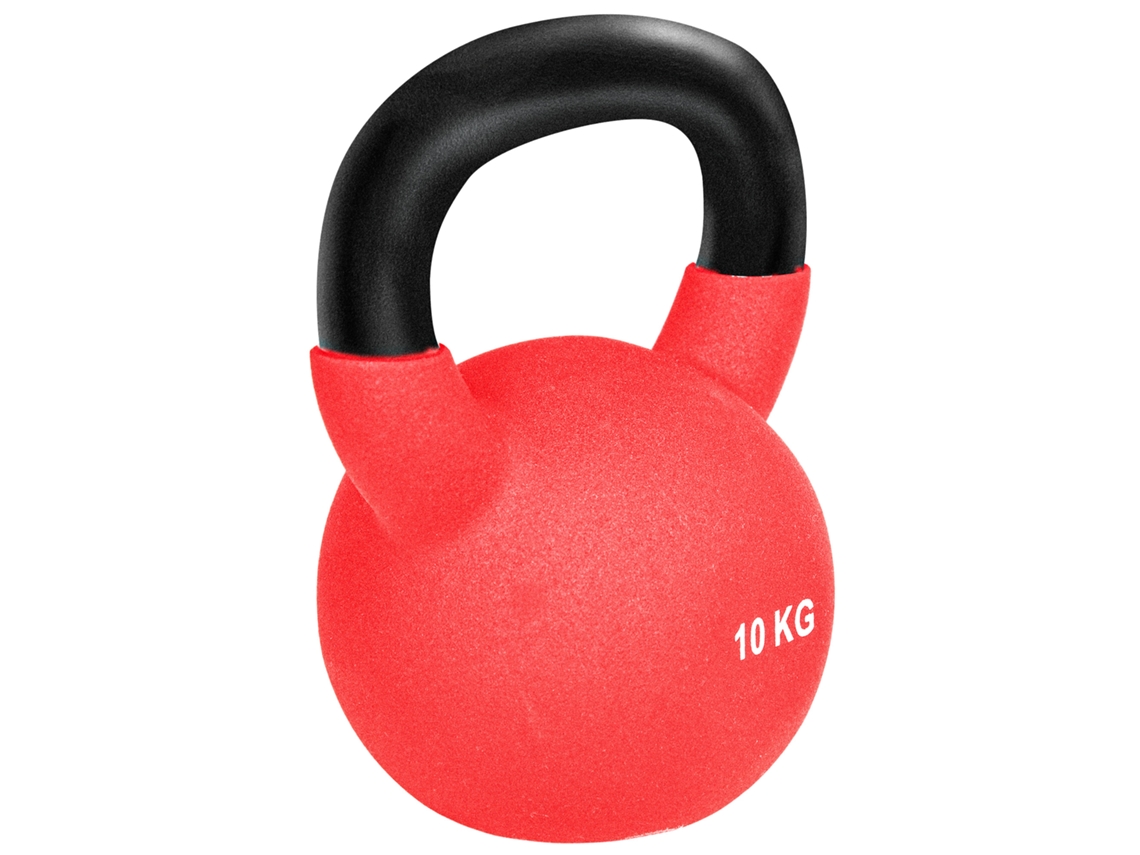 Alter de 10kg em Metal para Treinos, com Cabo Antiderrapante e Base Plana 19x12x22cm Vermelho e Preto BTFORUS