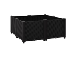 Raised Bed, Raised Beds Vidaxl Preto Polipropileno (80 X 80 X 38 Cm)