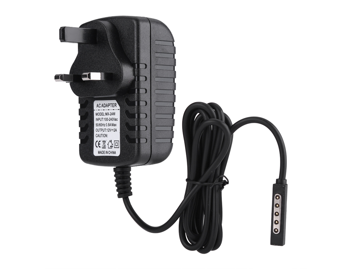 Adaptador de energia 12V 2A (carrega tablets, compatível com Microsoft Surface RT/RT2)