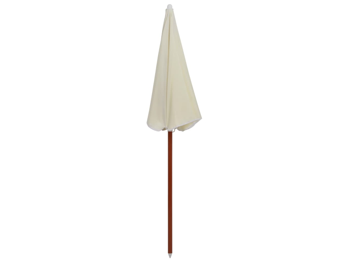 Guarda sol - Para sol - Toldo de Vela de Jardim com Poste de Aço 180 Cm Cor Areia HARLANV1