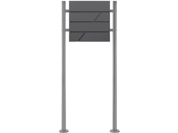 Caixa de Correio ML-DESIGN com Compartimento para Jornais (Antracite - 37x11x37 cm)