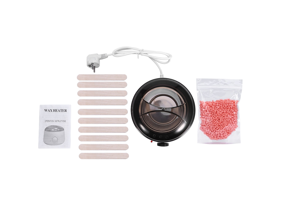 Kit De Máquina De Cera Quente Para Depilação Mini Spa Com Pot E Acessorios (cera De Rosa)