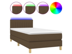 Box Spring Bed, Box Spring Beds Vidaxl Marrom Tecido (80 X 200 Cm)