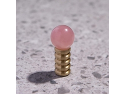 Porta Decorativa Em Latão, C, 4066, Rosa, Puxadores De Cristal Rosa M Youth