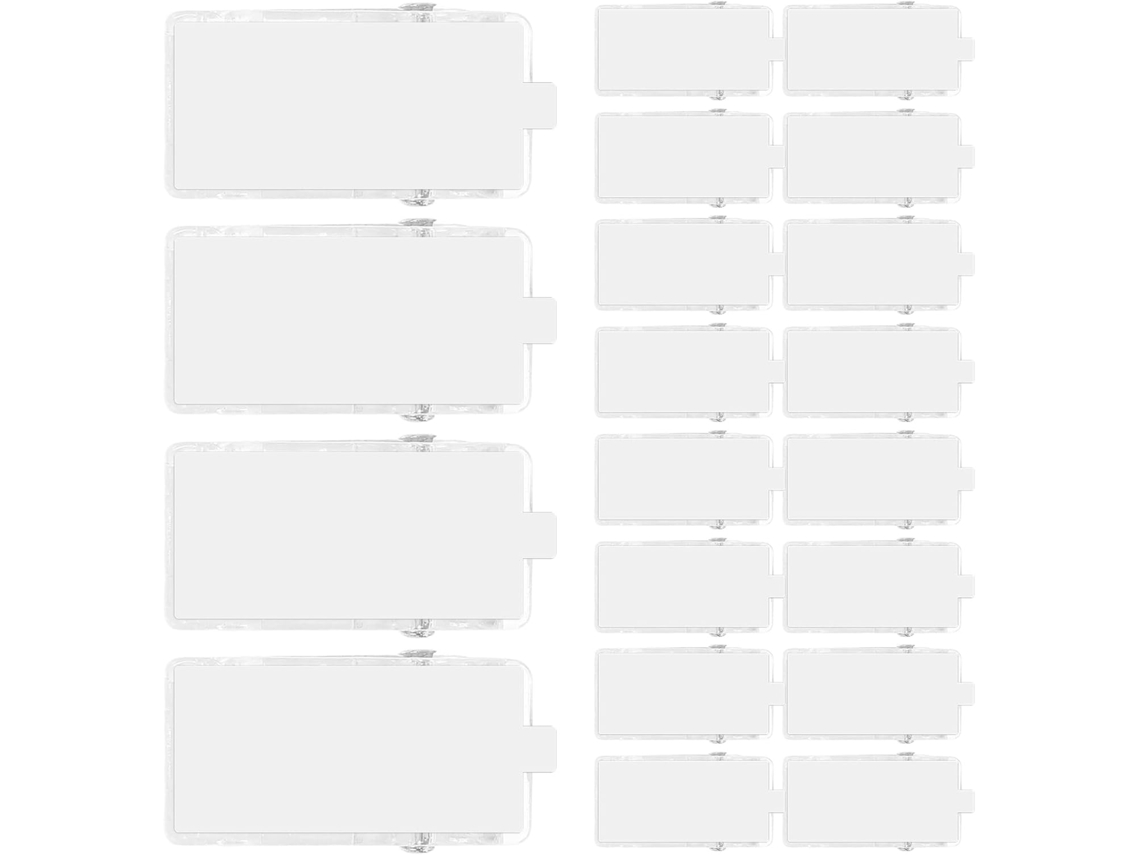 Pretyzoom 50 Clipes Mola Adesivos em Plástico Abs Transparente para Identificação de Crachás, Design Mola Ideal para