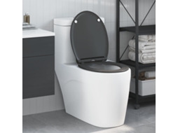 Vidaxl Assento De Vaso Sanitário Antracite 45,5 X 37,5 X 3,8 Cm