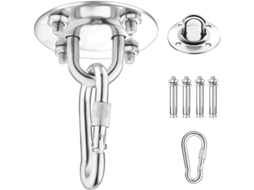 Gancho De Techo De Acero Inoxidable Para Hamacas, Sillas Colgantes Y Bolsas De Boxeo Con Tornillos Y Mosquetón