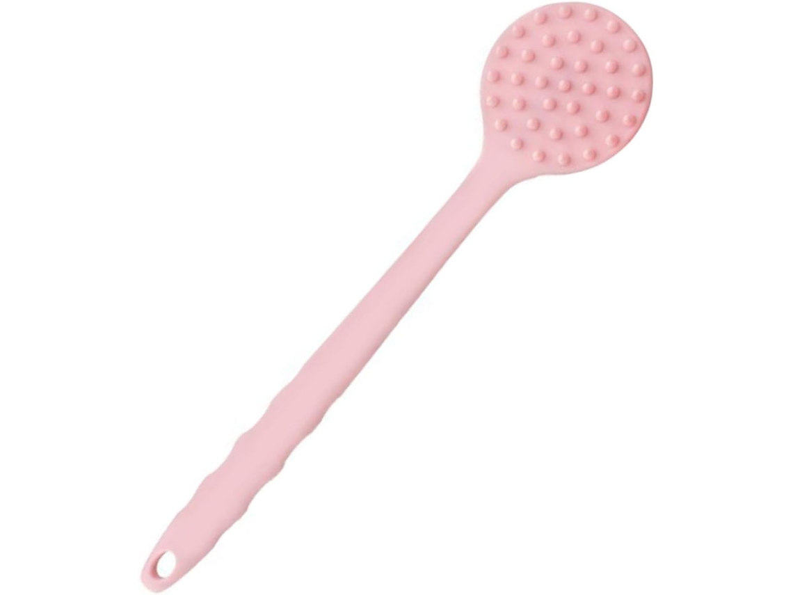 Escova De Silicone Para Esfoliação Das Costas, Escova De Banho Macia Com Cabo Longo Para O Corpo E