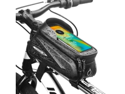 Bolsa Quadro Bicicleta Guidão Celular À Prova D'água P/ Smartphones Até 6.8'' C/ Tela Sensível
