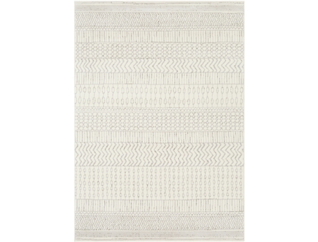 Tapete - Sala e Quarto - Geométrico Escandinavo - BIANCA - 200x274cm - Cinza claro e branco