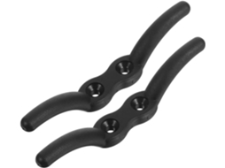 2 Ganchos de Nylon para Fixação de Mastros de Bandeira e Veleiros, Instalação Rápida, Compatibilidade Versátil, Pretos, CHABERLU