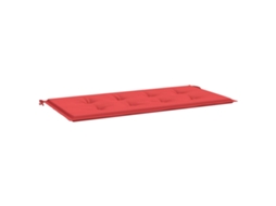 Almofadão p/ banco de jardim VIDAXL tecido oxford vermelho (120x50x3cm)