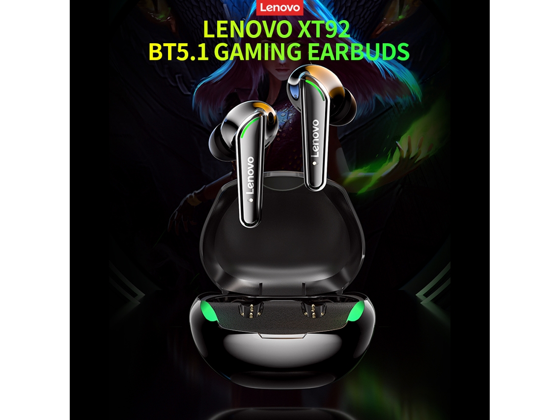Fones De Ouvido Intra-auriculares Sem Fio Lenovo Xt92 Bt5.1 Para Jogos Com Controle Por Toque Branco