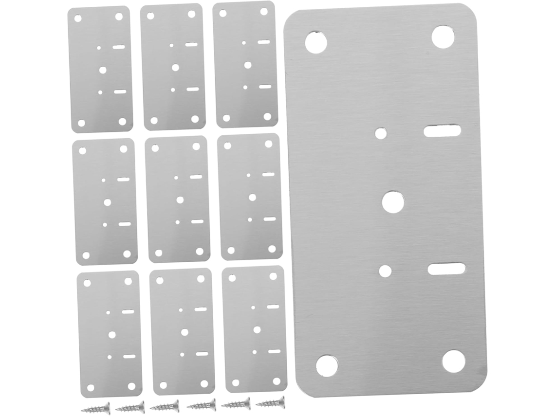 Conjunto De 10 Placas Reparo Para Dobradiças Portas Armários Cozinha