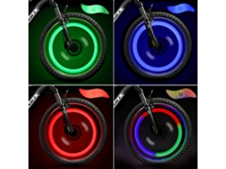 Conjunto De 4 Luzes De Roda , Esporas Para Rodas De Bicicleta Mtb, Para Adultos E Crianças Aquaforge (vermelho Verde Azul Multicolorido)