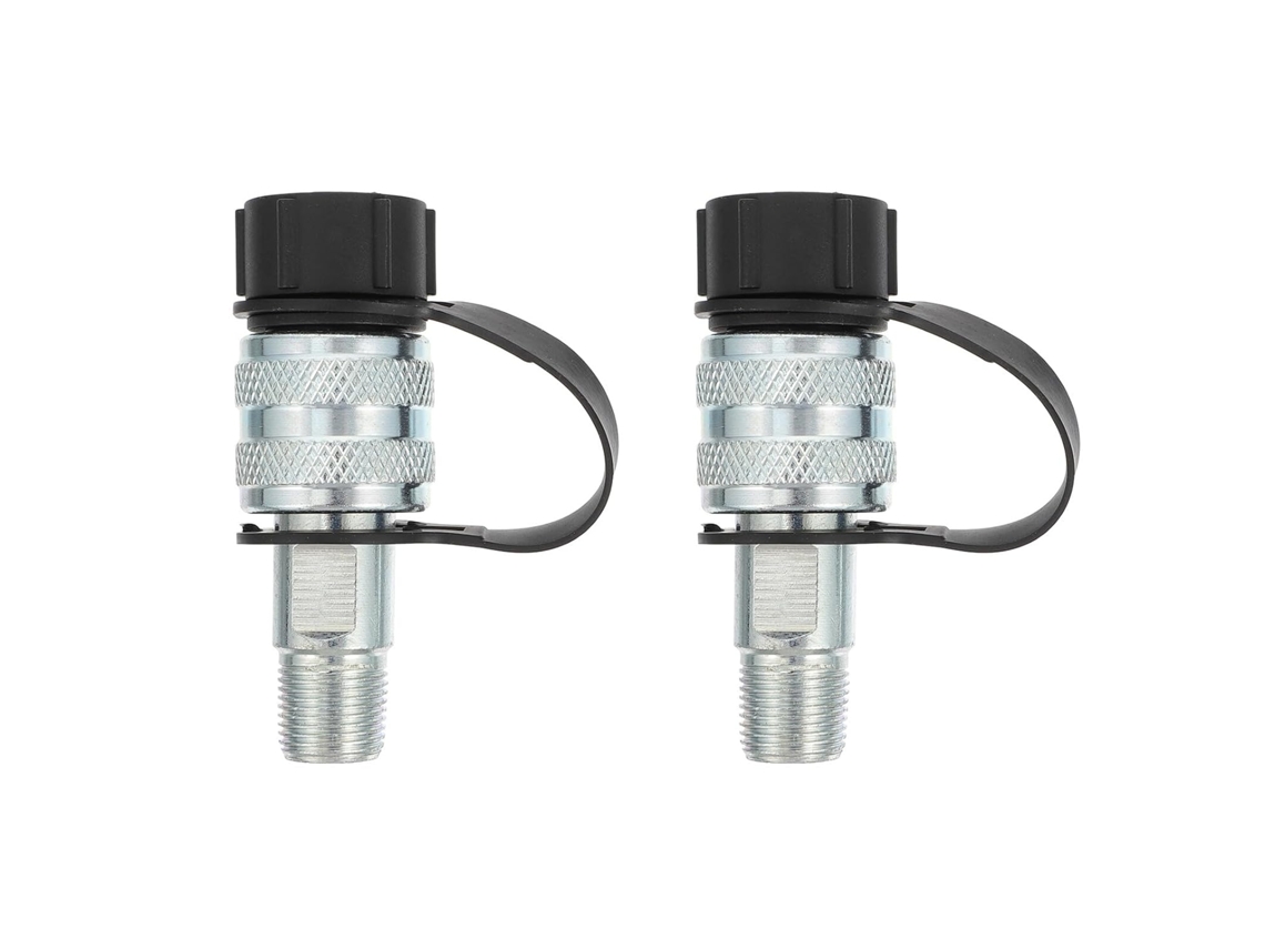 Conector rápido fêmea de 2 peças para mangueiras hidráulicas de alta pressão.