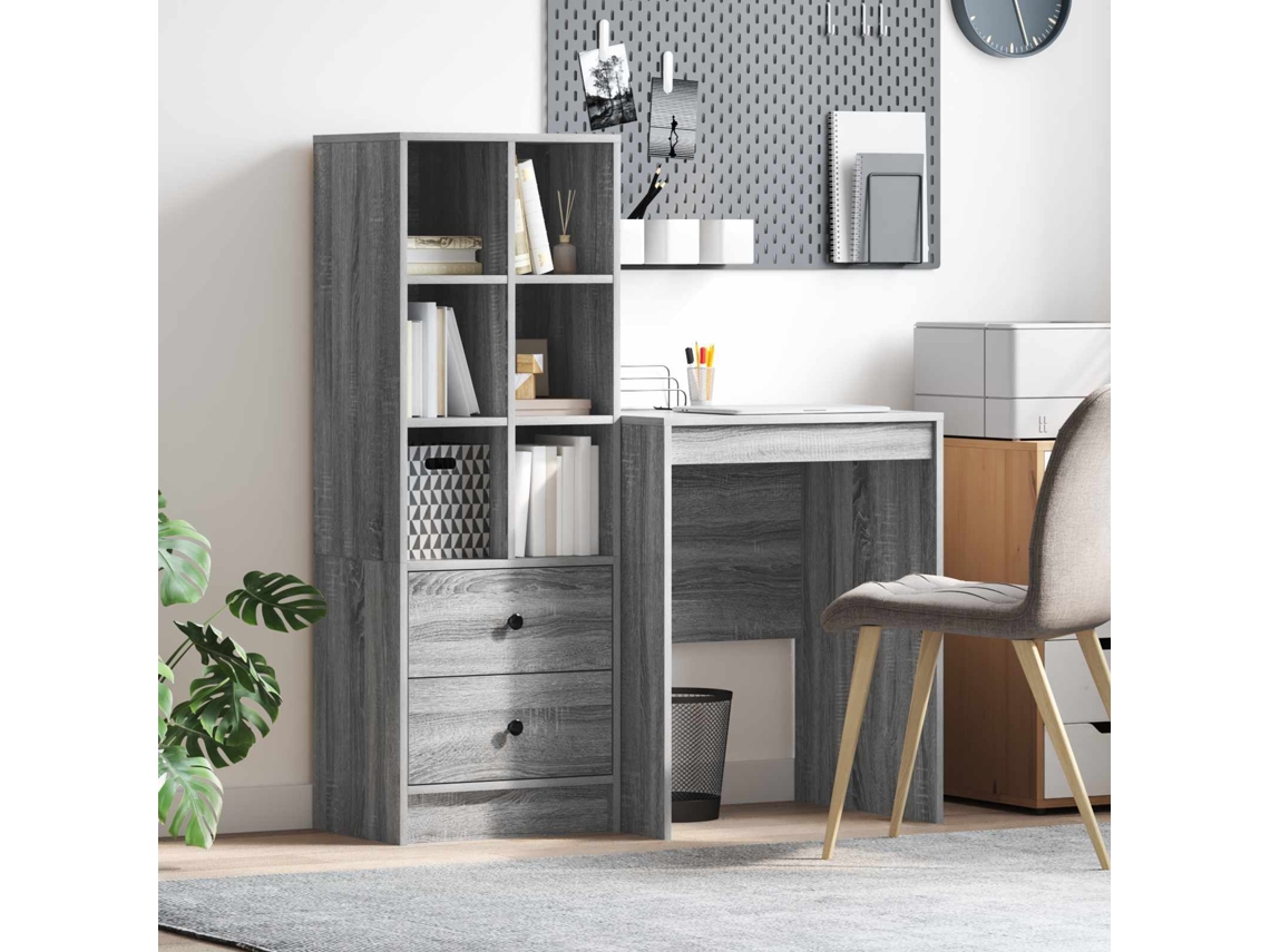 Vidaxl Mesa Cinza Sonoma 105,5 X 50 X 127 Cm 2 Unid.