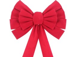 Omni 6 Laços Grandes de Terciopelo Vermelho para Natal Decoração de Guirlandas Árvores Interior Exterior Festa de Natal