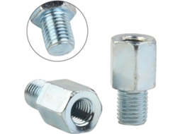 Adaptador De Rosca Espelho Retrovisor Lateral 8mm Macho Para 10mm Fêmea – Cromado Resistente Motos Street, Touring