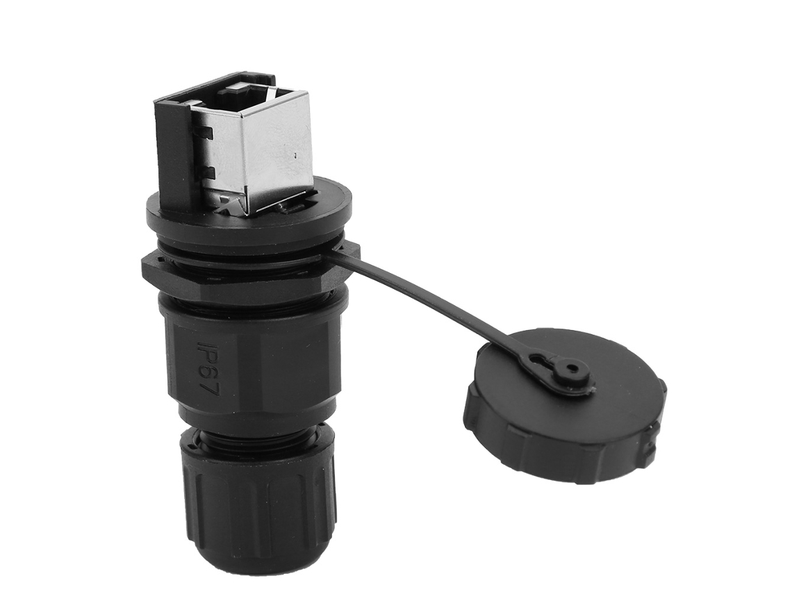 Laxiscreed Conector Ethernet Rj45 À Prova D'água E Poeira Com Ângulo De 75°