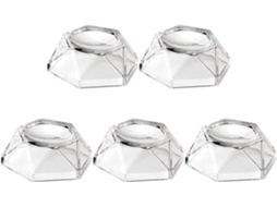 Lifkome Conjunto De 5-suportes Grandes Para Esferas Cristal Acrílico Transparente, 7, 5x 7, 5x 2, 5cm, Base Estável E
