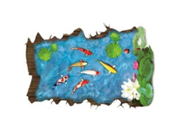 Adesivos 3d Peixe Lótus Para Parede E Chão - Laxiscreed