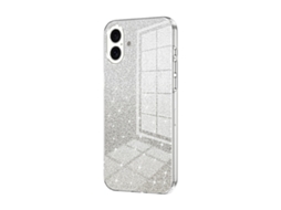 Capa Para Iphone 16 Plus - Glitter Degradê - Acabamento Eletroplaqueado