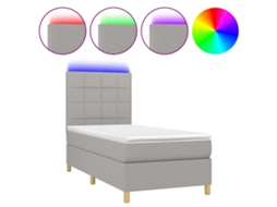 Box Spring Bed, Box Spring Beds Vidaxl Cinzeto Tecido (100 X 200 Cm)