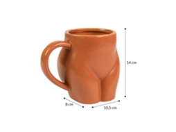 Chávena Engraçada com a Forma de Um Rabo Caneca Original em Cor Terracota Capacidade: 320 Ml 14 X 10,5 X 8 Cm Material: Porcelana FISURA