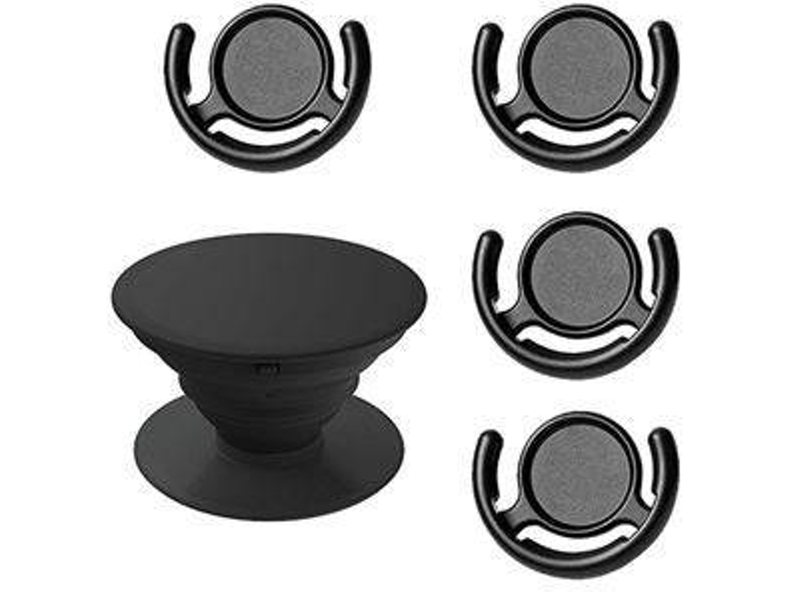 Kit PopSocket + 4 Suportes PHONESHIELD BKMTPS4 Preto