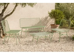 Conjunto ITEM Mesa e 3 Cadeiras (Metal - 115 x 53 x 83 cm - Verde Menta)