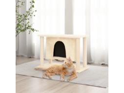 Vidaxl Árvore C/ Postes Arranhadores Sisal 50 Cm Cor Creme