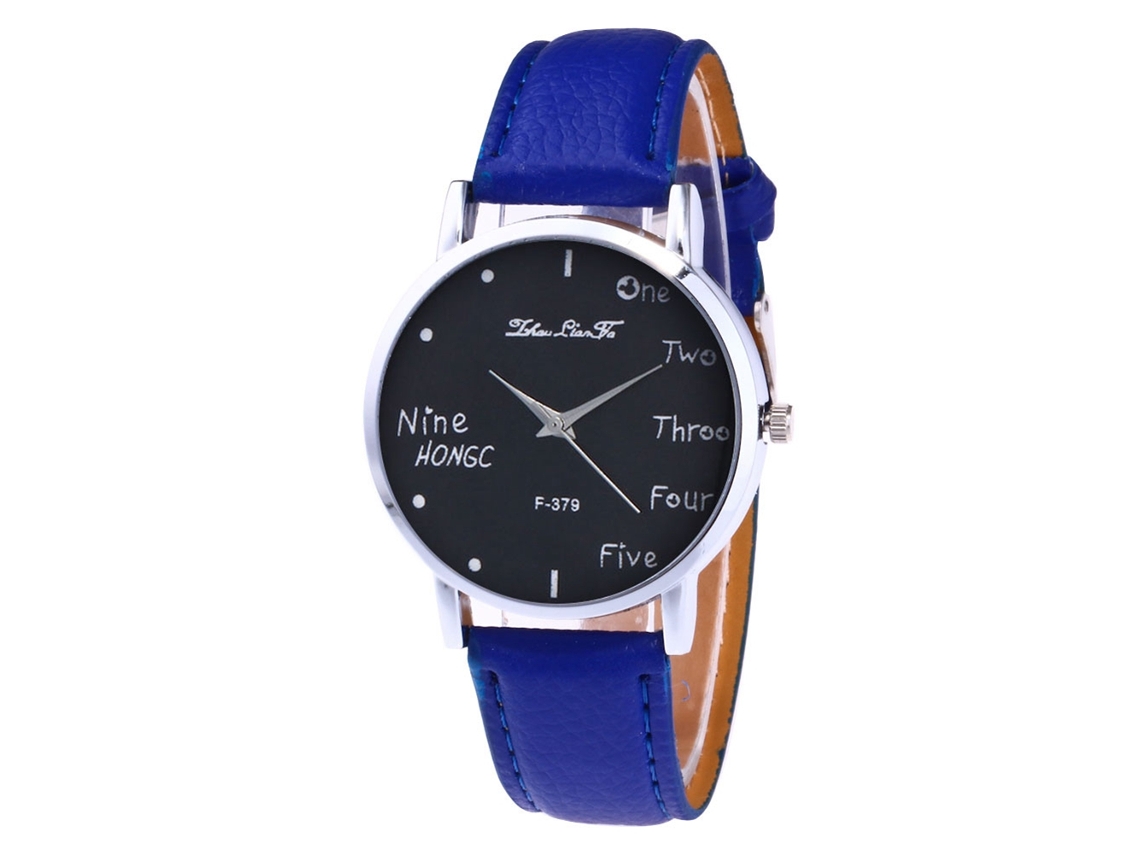 Reloj De Pulsera Unisex De Moda Cuarzo Para Ocio Color Azul Real