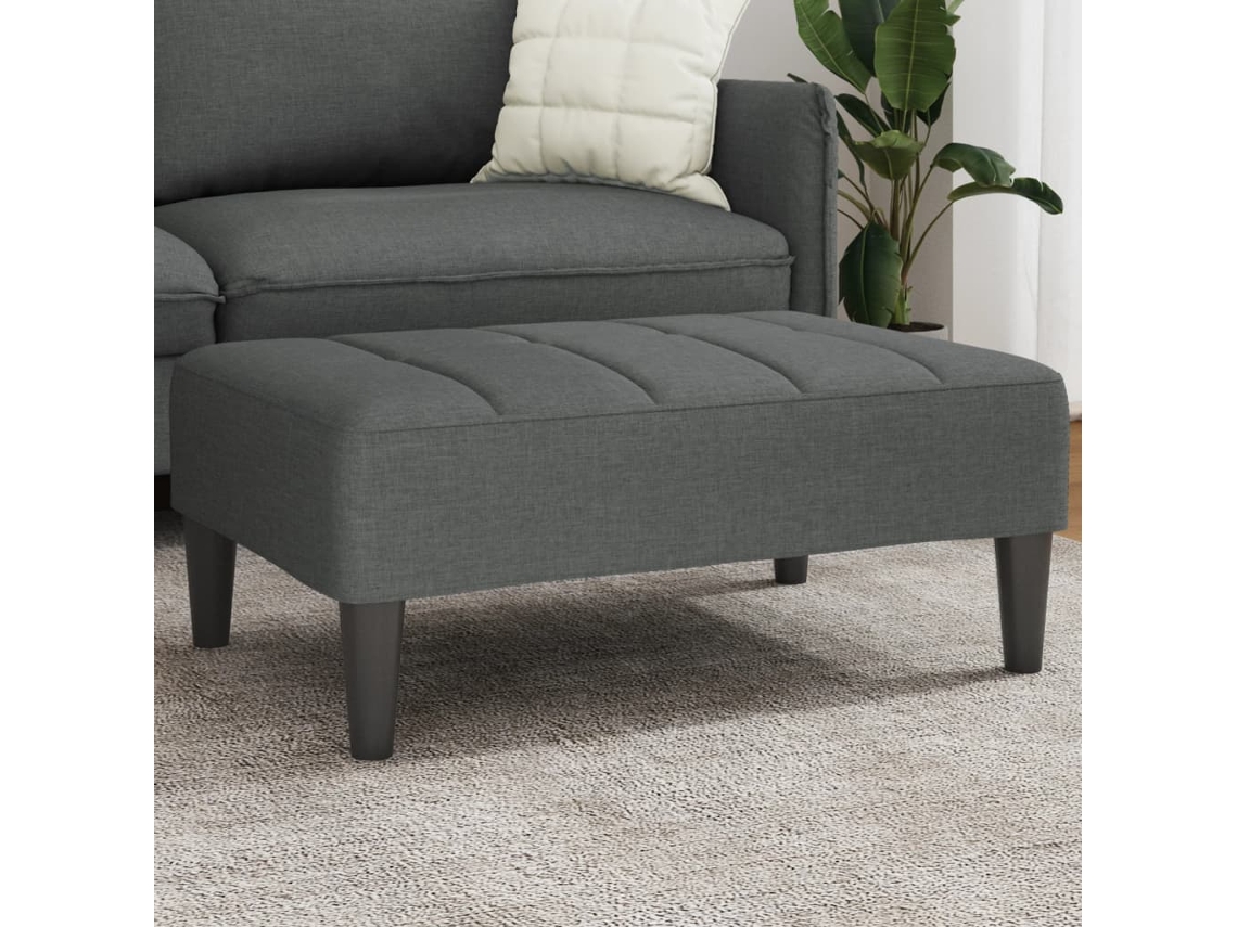 Vidaxl Apoio De Pés 77x55x31 Cm Tecido Cinzento-escuro